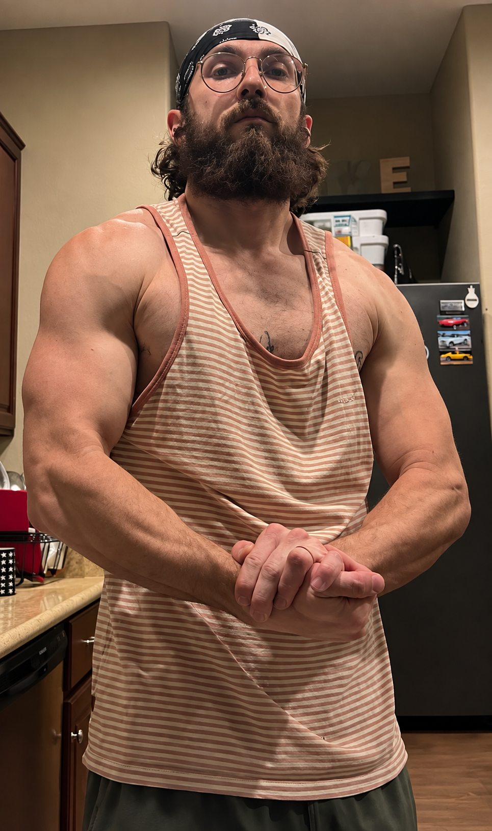 Josh after &mdash; muscle building transformation